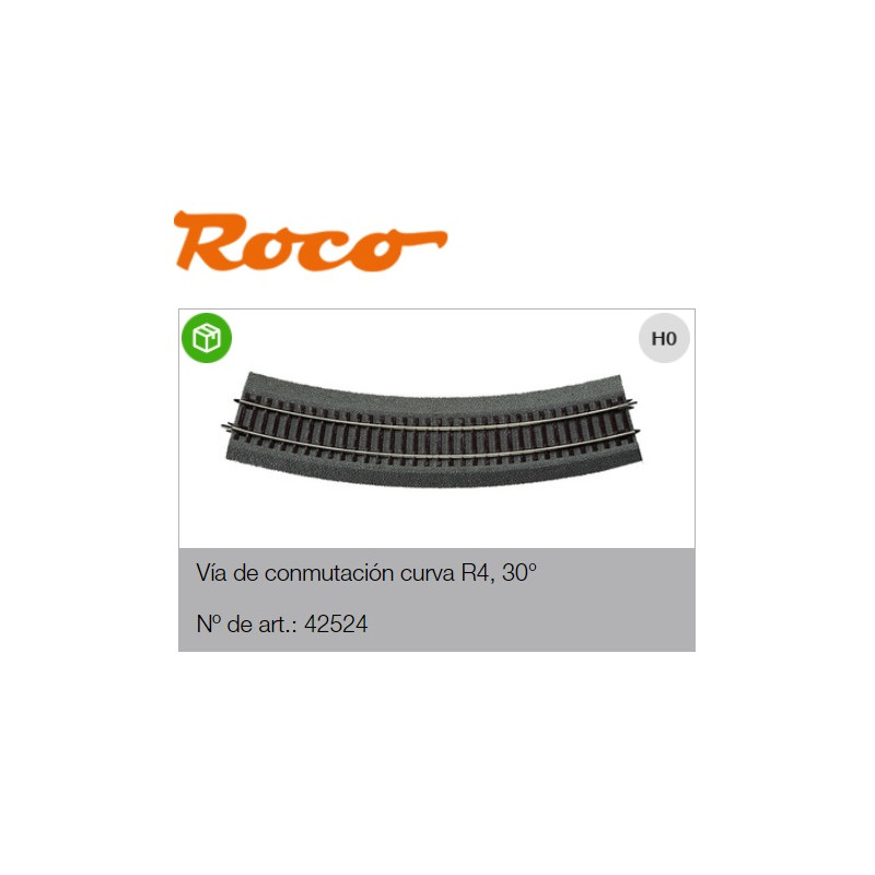 ROCO : VIA CURVA R4481 mm 30º Escala HO