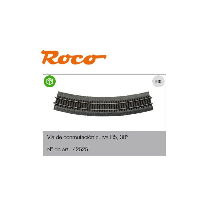 ROCO : VIA CURVA  R5545 mm  30º Escala HO