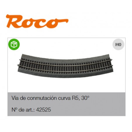 ROCO : VIA CURVA  R5545 mm  30º Escala HO