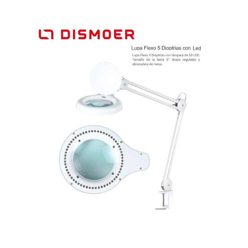 DISMOER : LUPA Flexo LED 5 dioptrias