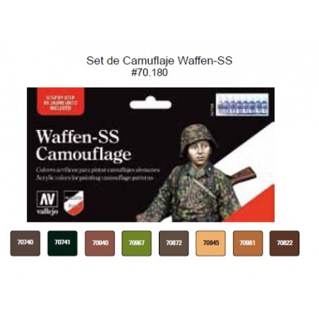ACRILICOS VALLEJO : MODEL COLOR SET : WAFFEN SS CAMOUFLAGE