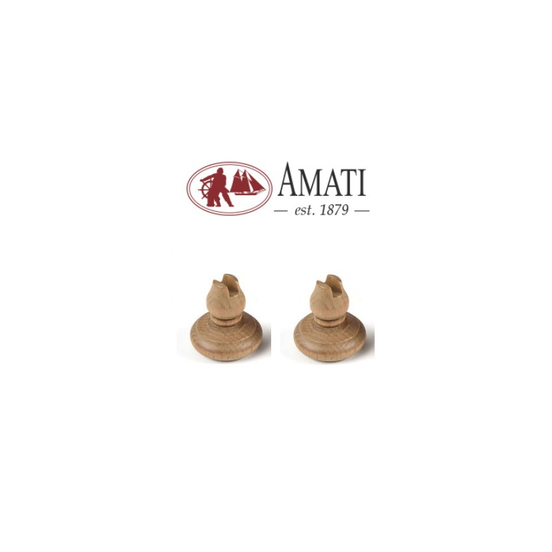 AMATI : Soporte Barco Madera  28 mm  ( 2 unidades )