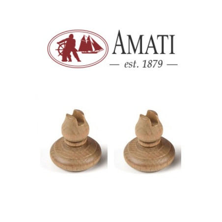 AMATI : Soporte Barco Madera  28 mm  ( 2 unidades )