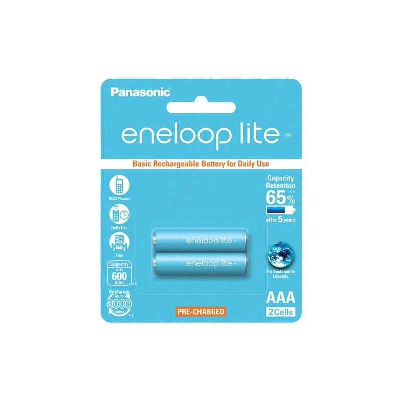 PANASONIC : BATERIA RECARGABLE  ENELOOP « AAA » BLISTER 2 unidades