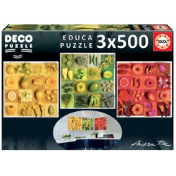 EDUCA: Pz. 3 x 500 EXOTIC FRUITS & FLOWERS