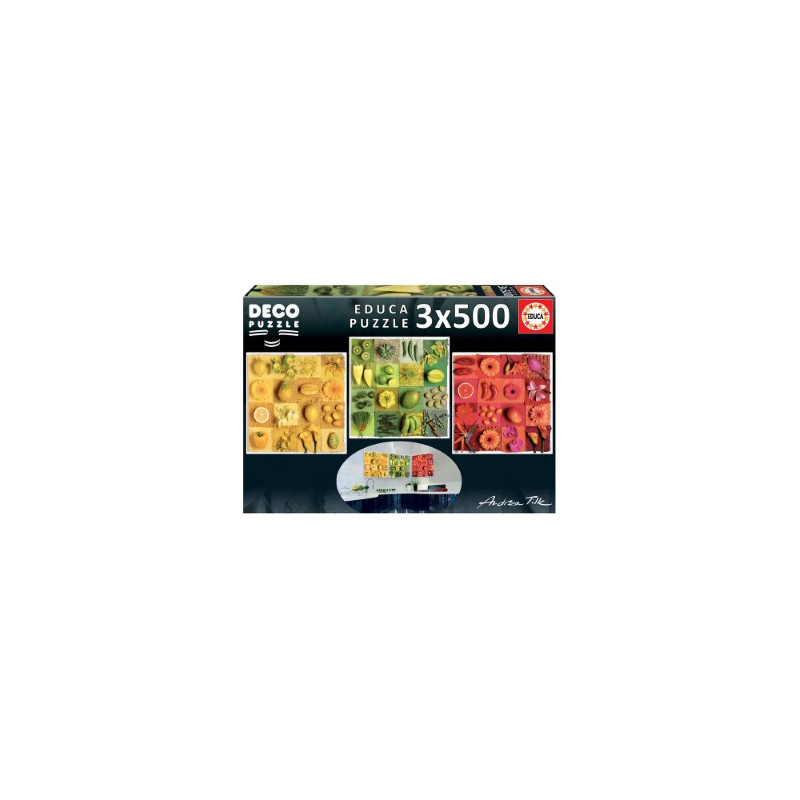 EDUCA: Pz. 3 x 500 EXOTIC FRUITS & FLOWERS
