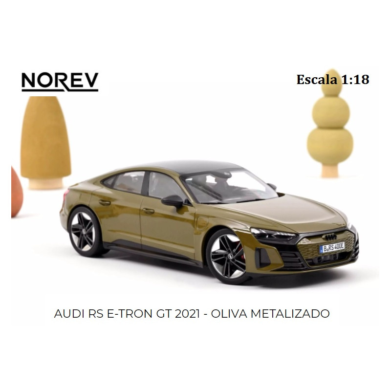 NOREV : AUDI RS E TRON GT 2021 OLIVE METALIC  escala  1:18