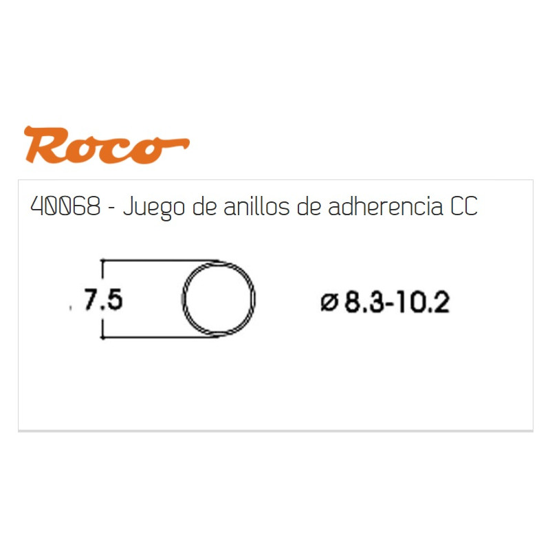 ROCO :  BOLSA  AROS DE ADHERENCIA   7,5 mm diametro