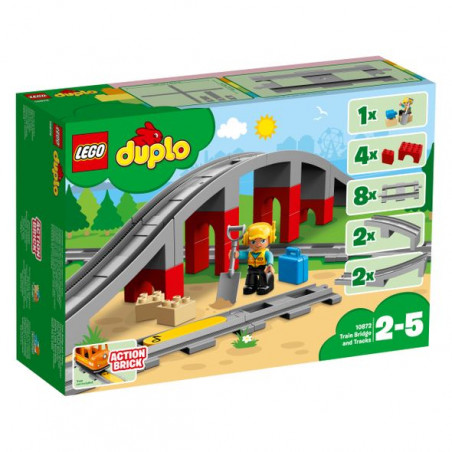 LEGO DUPLO : Puente y vías ferroviarias
