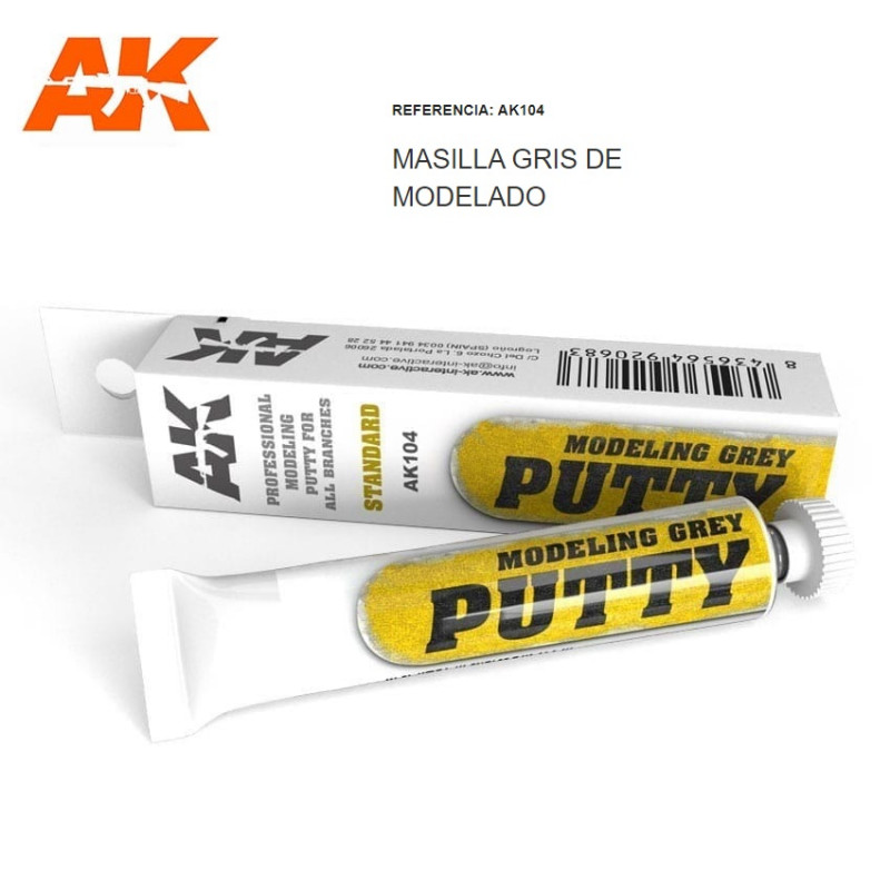 AK INTERACTIVE : PUTTY MASILLA MODELADO GRIS