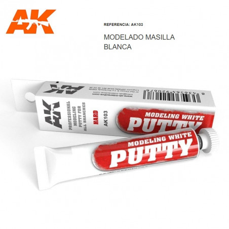 AK INTERACTIVE : PUTTY MASILLA MODELADO BLANCA