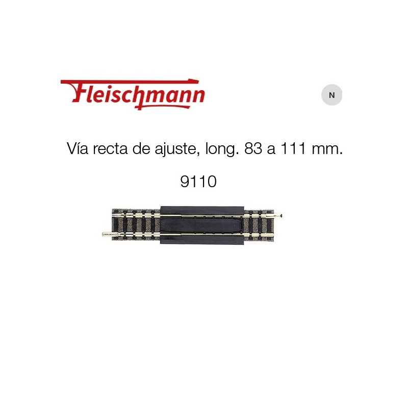 FLEISCHMANN : VIA EXTENSIBLE 83 a111mm   escala N