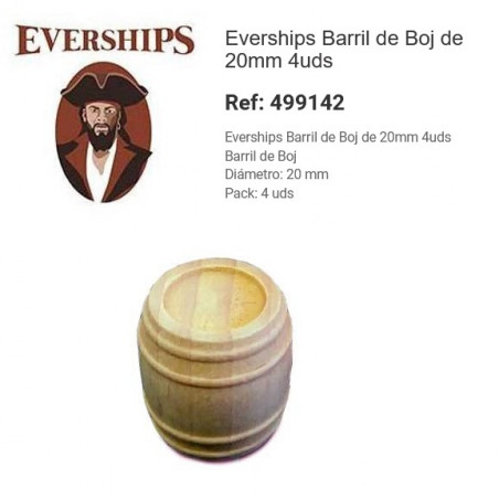 EVERSHIPS : 4 unid. BARRIL DE BOJ 20 mm