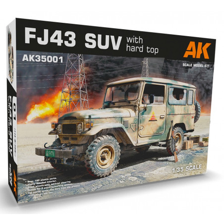 AK : KIT FJ43 SUV WITH HARD TOP escala 1:35