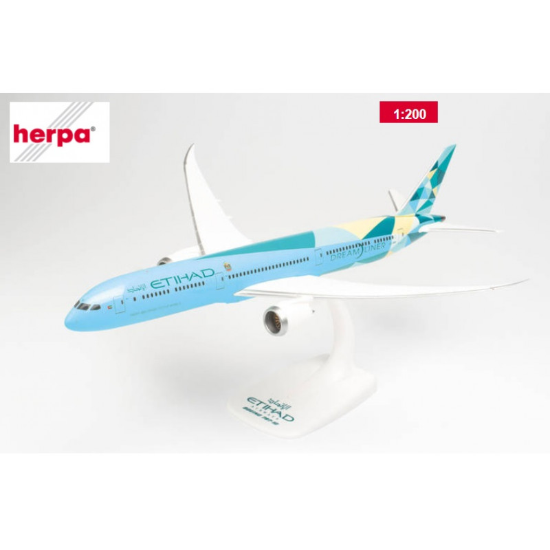 HERPA :  Kit Snap-Fit : BOEING 787-10 ETIHAD  escala 1:200