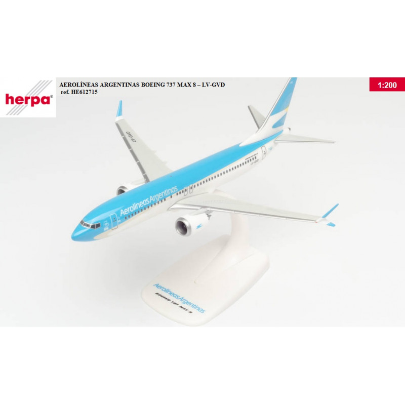 HERPA :  Kit Snap-Fit : BOENING 737 AEROLINEAS ARGENTINAS  escala 1:200