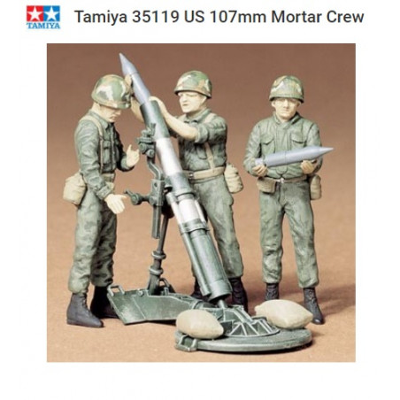 TAMIYA: MORTERO  U.S. 1O7 mm escala 1:35
