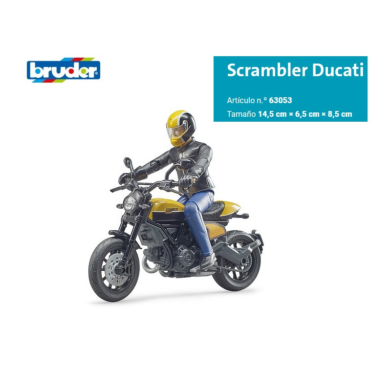 BRUDER : Moto Ducati con Piloto  Escala 1:16