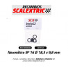 SCALEXTRIC : NEUMATICOS Nº 16  de 18,3 X 9,8 mm