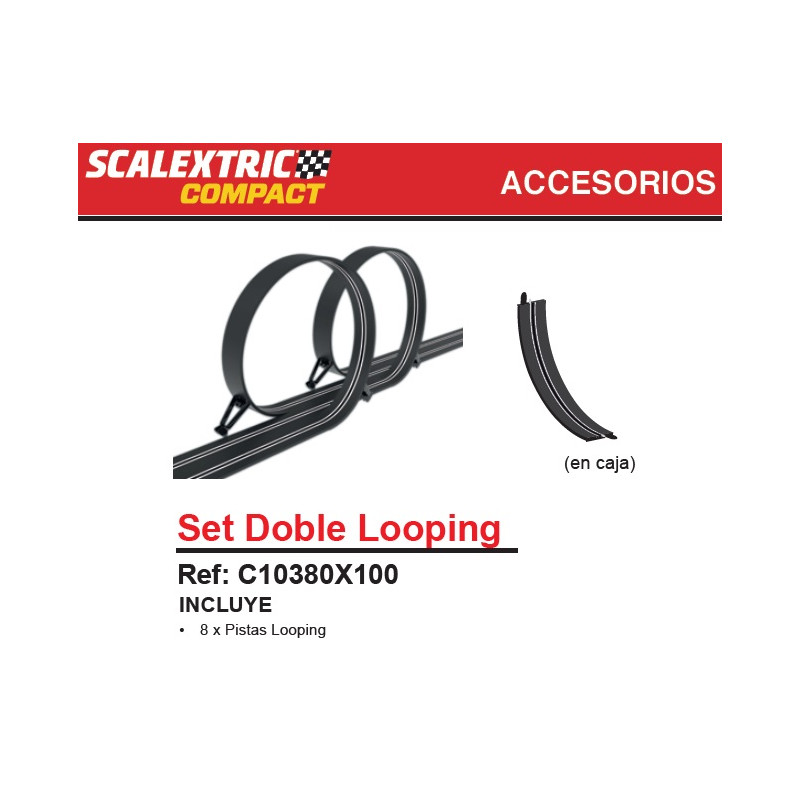 SCALEXTRIC COMPACT : SET DOBLE LOOPING    Escala 1:43