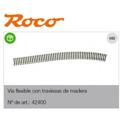 ROCO Line : VIA FLEXIBLE  92O mm  Traviesas Madera escala HO