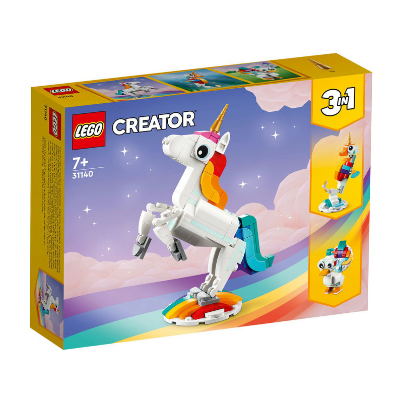 LEGO Creator 3 en 1 Unicornio Mágico (31140)