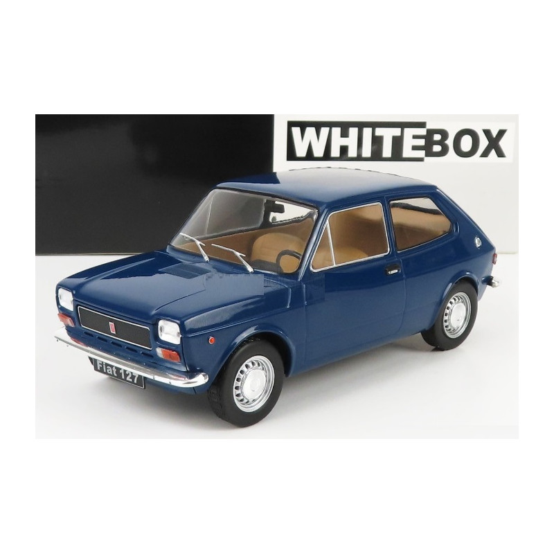 WHITE BOX : 1971 Fiat 127 ( Seat 127 ) Azul 1:24