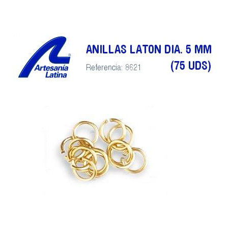 ARTESANIA LATINA : ANILLAS LATON DIA. 5 MM (75 Unidades)