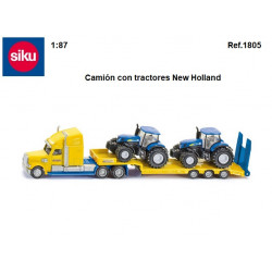 SIKU : Camion con tractores New Holland 1:87