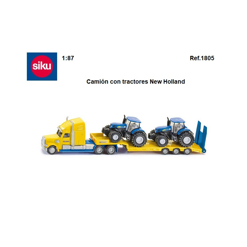 SIKU : Camion con tractores New Holland 1:87