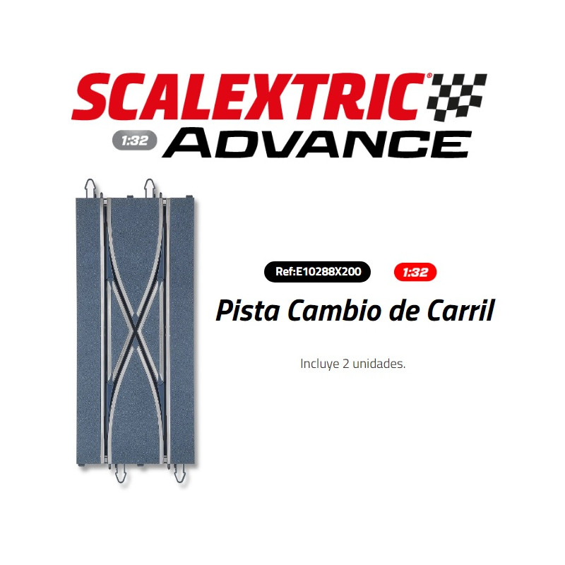 SCALEXTRIC ADVANCE : PISTA CAMBIO DE CARRIL 2 unidades