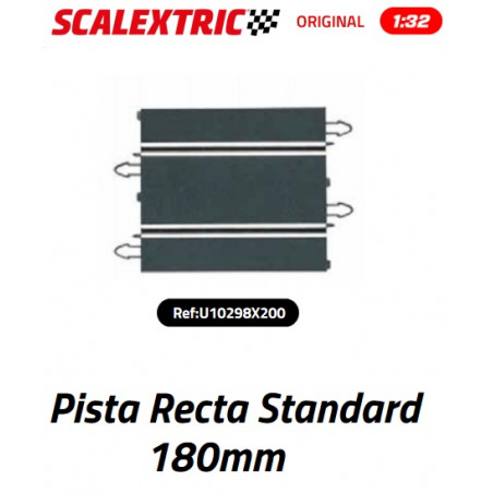 SCALEXTRIC  : PISTA RECTA 180 mm 2 unidades    Escala 1:32