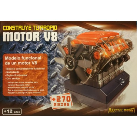 HVASZE Mini kit de modelo de motor V8, kit de construcción de juguete de  pasatiempo para niños y adultos con guía de bricolaje y piezas realistas,  que funciona con modelo de funcionamiento