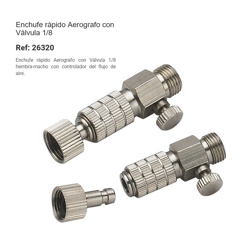 DISMOER : ENCHUFE RAPIDO AEROGRAFIA 1,8m 18