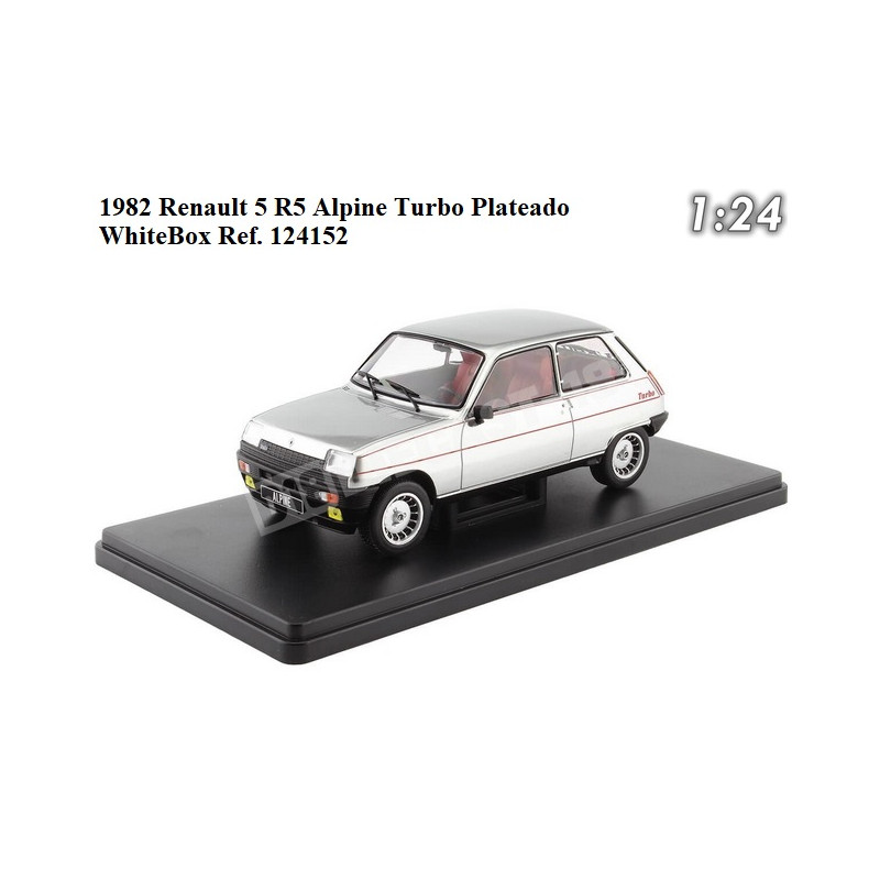 WHITE BOX : 1982 Renault 5 R5 Alpine Turbo Plateado  Escala 1:24