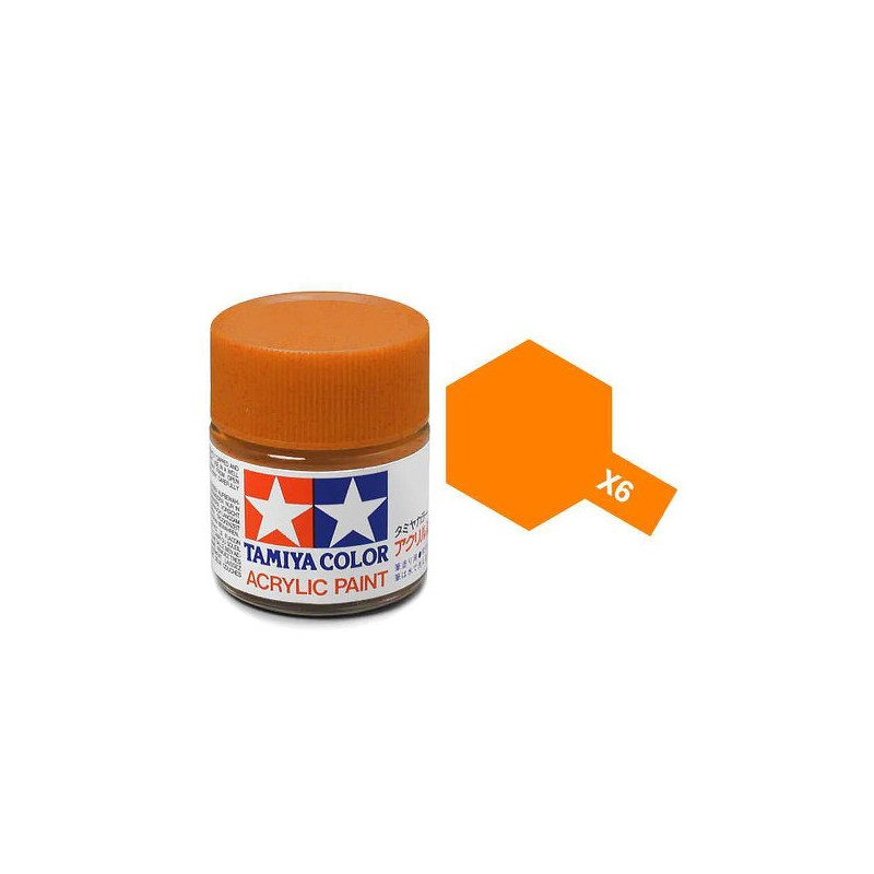 TAMIYA : ACRILICO color NARANJA brillante X-6