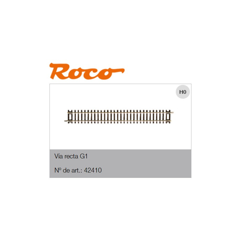 ROCO Line :  VIA RECTA G1 longitud :  230 mm