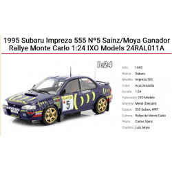 IXO : 1995 Subaru Impreza 555 Nº5 Sainz Moya Ganador Rallye Monte Carlo 1:24