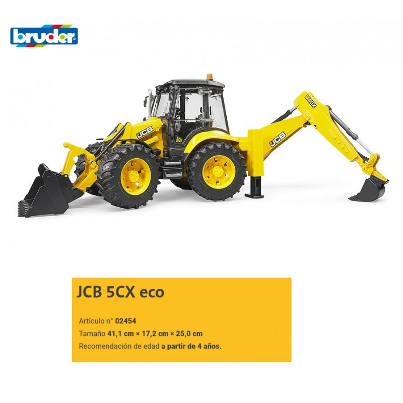 BRUDER : JCB 5CX  DOBLE PALA  Escala 1:16
