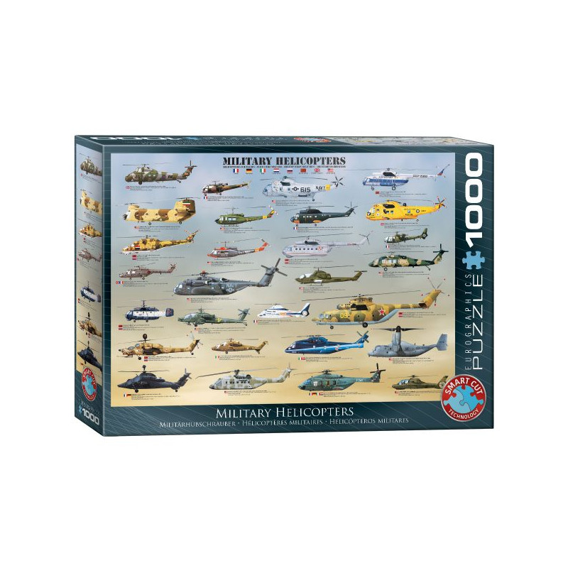 EUROGRAPHICS : Pz. 1000 pcs. HELICOPTEROS MILITARES DEL MUNDO