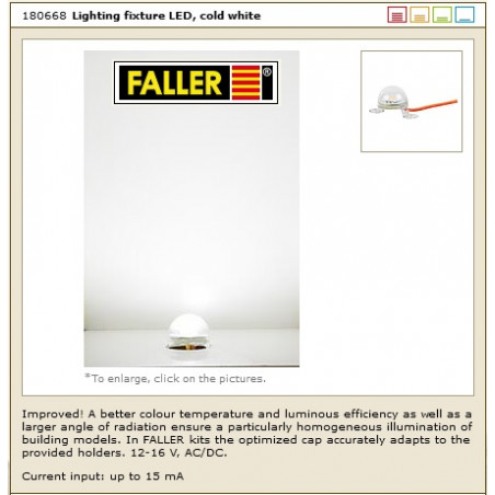 FALLER : ILUMINACION LED blanco frio Escala HO