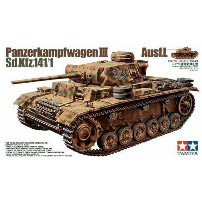 TAMIYA : TANQUE ALEMAN PANZERKAMPFWAGEN III Ausf.L   escala 1:35