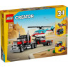 LEGO Creator 3en1 Camión Plataforma con Helicóptero (31146)