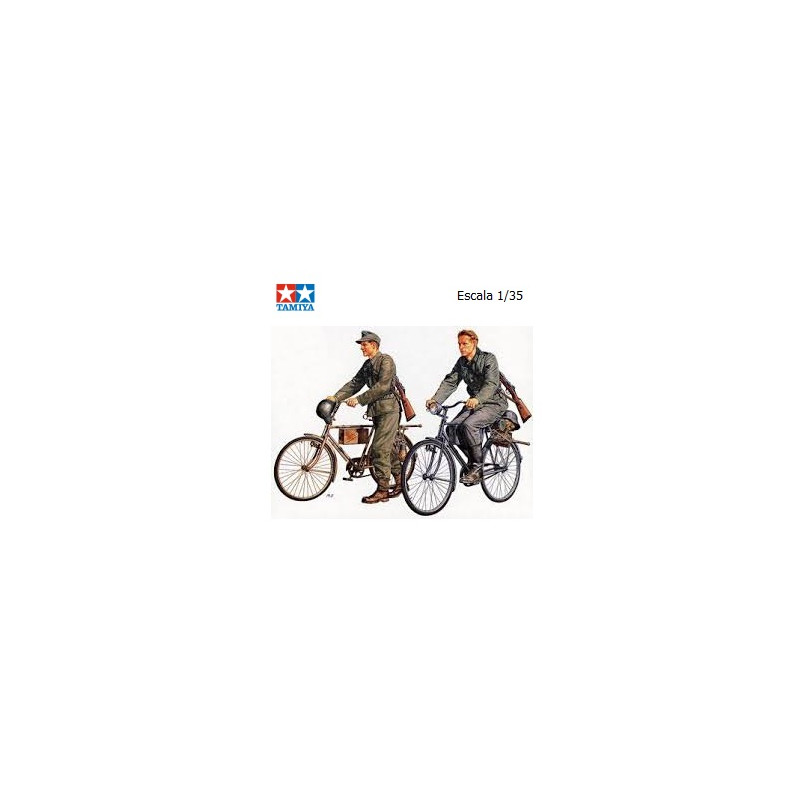 TAMIYA : German Soldiers With Bicycles   escala 1:35