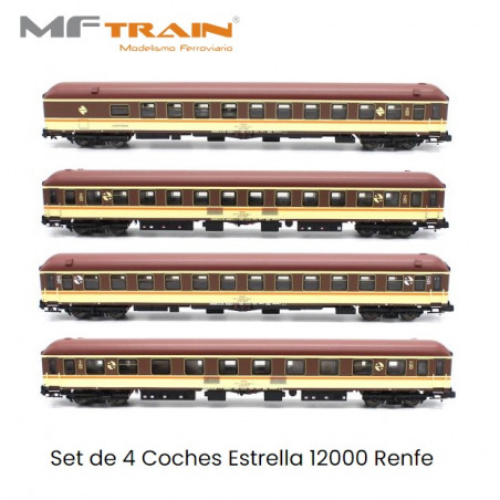 MFTRAIN : SET 4 COCHES ESTRELLA RENFE  escala N