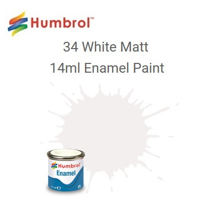 HUMBROL : ESMALTE  color   BLANCO mate