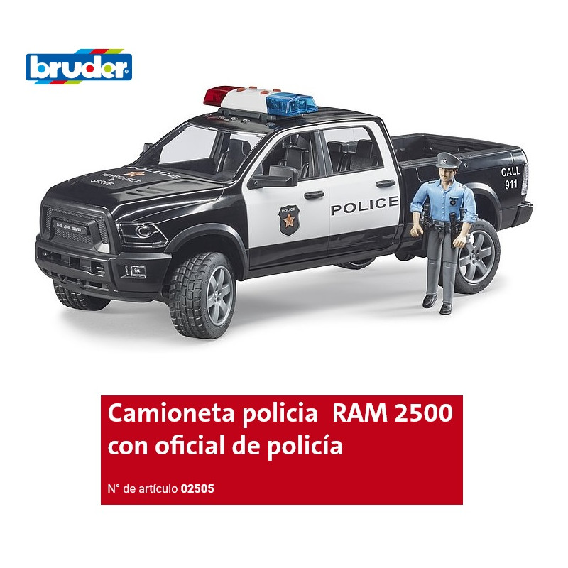 BRUDER : Vehiculo RAM 2500 POLICIA   Escala 1:16