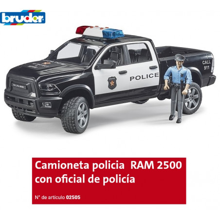 BRUDER : Vehiculo RAM 2500 POLICIA   Escala 1:16