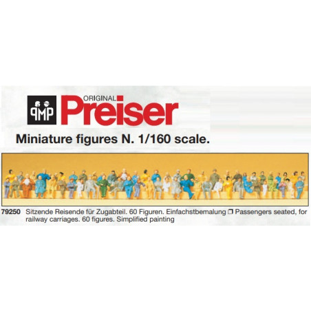 PREISER : SET 60 figuras SENTADAS  escala N