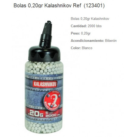 BIBERON 2000 Bolas 0,20 grs. Kalasnikov